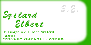szilard elbert business card